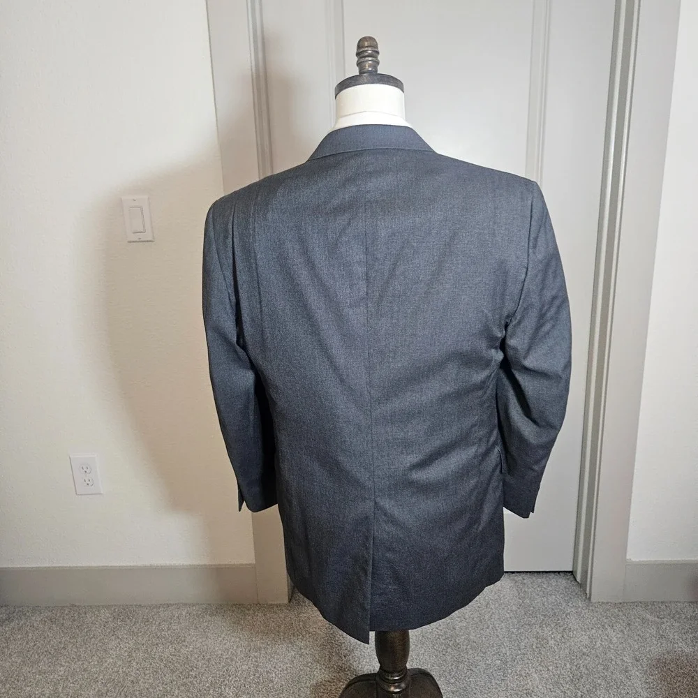 Jos A Bank Men's Suit‎ Blazer Sport Coat 40R 100% Wool 2-Button Gray